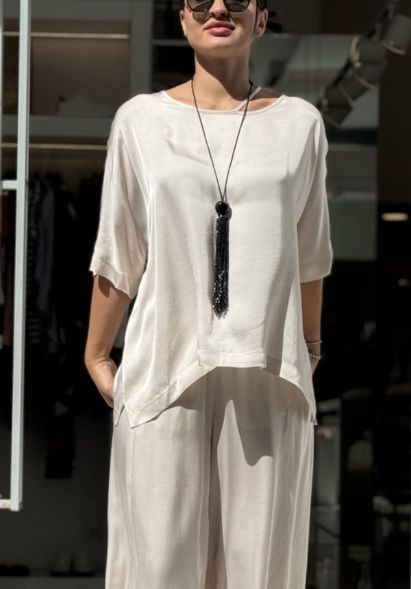 Clothes ATHINA KLO SQUARE NECK SATIN BLOUSE