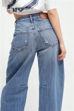 Sales MARYLEY BAGGY JEANS WITH FRONT POCKET AND KNEE STITCHING