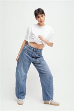 Sales MARYLEY BAGGY JEANS WITH FRONT POCKET AND KNEE STITCHING