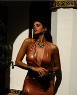 Sales MY T METALLIC OFF SHOULDER OPEN BACK LONG DRESS