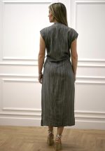 Sales BLACK & BLACK STRIPED DRESS