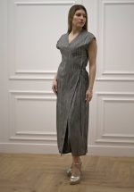 Sales BLACK & BLACK STRIPED DRESS