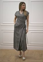 Sales BLACK & BLACK STRIPED DRESS