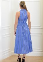 Sales BLACK & BLACK STRIPED SHIRT DRESS