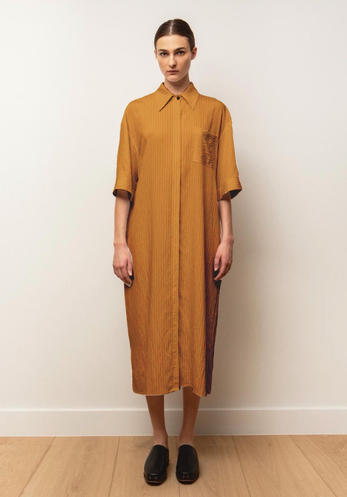 New Collection MILLA CODE STRIPED SHIRTDRESS New Collection MILLA CODE STRIPED SHIRTDRESS