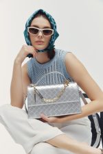 Sales LEATHER TWIST JACKIE SILVER BAG