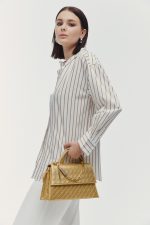 Sales LEATHER TWIST JACKIE GOLD BAG