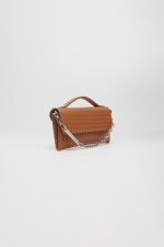 Sales LEATHER TWIST JACKIE MINI TABAC BAG