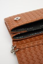 Sales LEATHER TWIST JACKIE MINI TABAC BAG