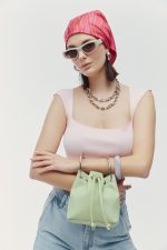 Sales LEATHER TWIST ARIA MINI OLIVE BAG