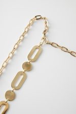 New collection LEATHER TWIST ALEXA GOLD CHAIN BELT