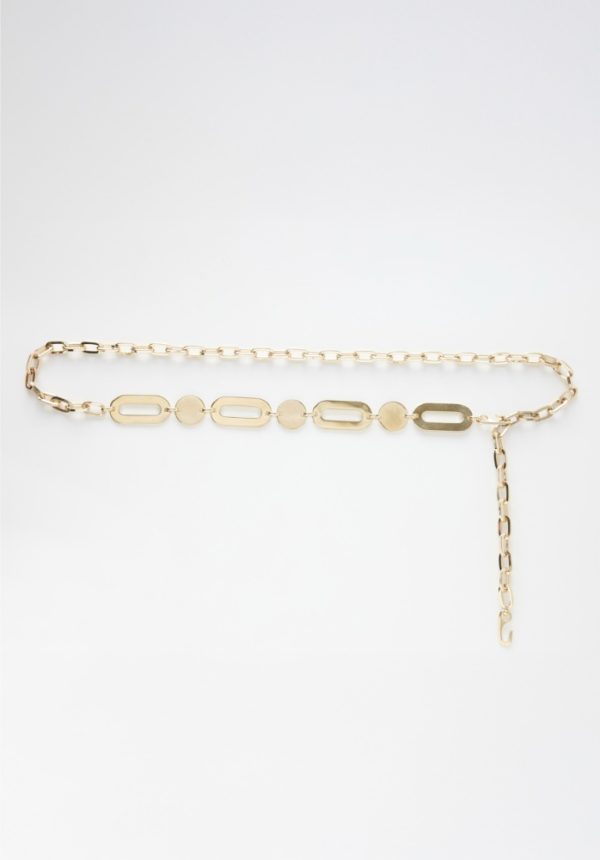 New collection LEATHER TWIST ALEXA GOLD CHAIN BELT
