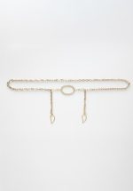 Accessories LEATHER TWIST FLEUR CHAIN BELT