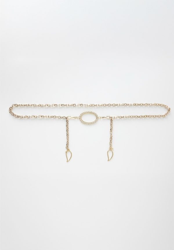 Accessories LEATHER TWIST FLEUR CHAIN BELT