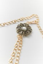 New Collection LEATHER TWIST LEA CHAIN BELT