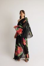 Clothing OPEN FASHION FLORAL ONE SHOULDER MAXI DRESS