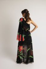 Clothing OPEN FASHION FLORAL ONE SHOULDER MAXI DRESS