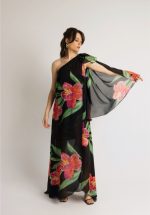 Clothing OPEN FASHION FLORAL ONE SHOULDER MAXI DRESS