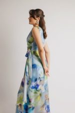 Clothes OPEN FASHION PRINTED SLEEVELESS CROSSOVER DRESS