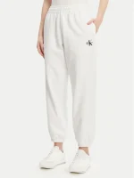 New Collection CALVIN KLEIN JEANS WHITE LOGO SWEATPANTS