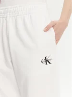 New Collection CALVIN KLEIN JEANS WHITE LOGO SWEATPANTS