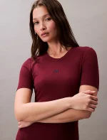New collection CALVIN KLEIN JEANS MODAL STRETCH RIB MIDI DRESS