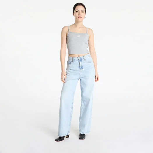 New Collection CALVIN KLEIN JEANS RIB CROP TANK TOP