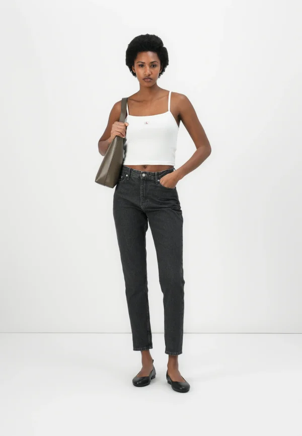 New Collection CALVIN KLEIN JEANS RIB CROP TANK TOP