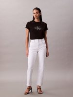New collection CALVIN KLEIN WOMENS HERI CLASSIC MONO T-SHIRT