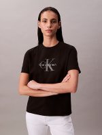 New collection CALVIN KLEIN WOMENS HERI CLASSIC MONO T-SHIRT