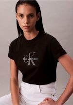 New collection CALVIN KLEIN WOMENS HERI CLASSIC MONO T-SHIRT
