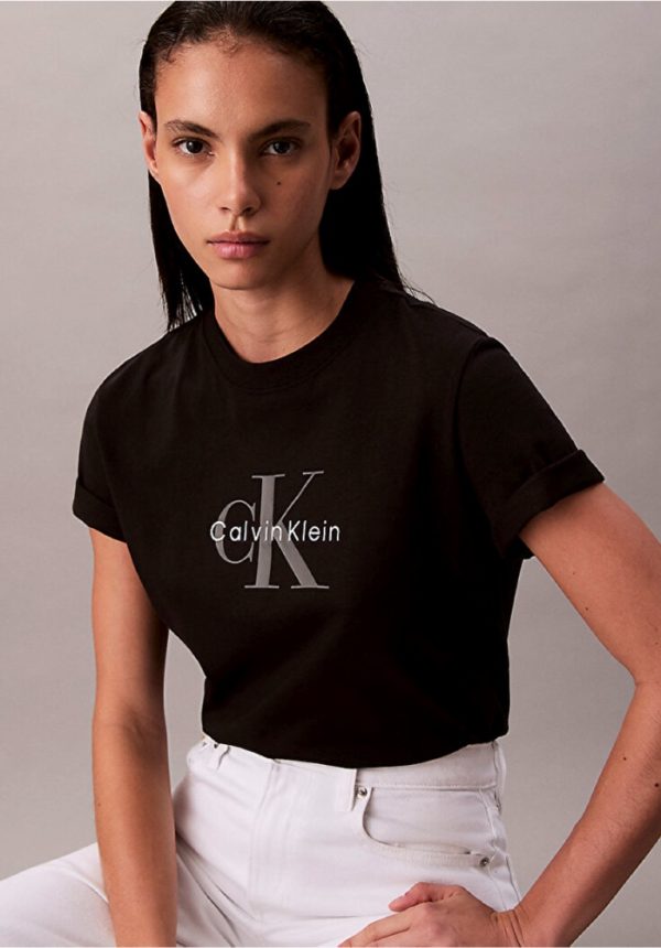 New Collection CALVIN KLEIN WOMENS HERI CLASSIC MONO T-SHIRT