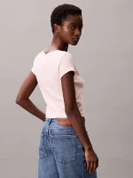 New collection CALVIN KLEIN JEANS COTTON STRETCH RIB BANY TEE