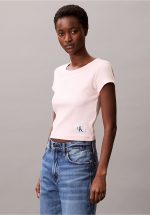 New collection CALVIN KLEIN JEANS COTTON STRETCH RIB BANY TEE