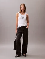 New Collection CALVIN KLEIN JEANS LOGO GRAPHIC RIBBED TANK TOP