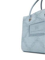 New collection ELISABETTA FRANCHI SMALL TOTE BAG IN JACQUARD RAFFIA