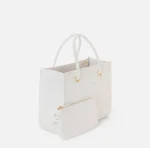 New Collection ELISABETTA FRANCHI SMALL TOTE BAG IN JACQUARD RAFFIA