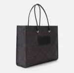 Bags ELISABETTA FRANCHI LARGE TOTE BAG IN JACQUARD RAFFIA