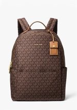 New Collection MICHAEL KORS SABLE LARGE PRINTED SIGNATURE LOGO BACKPACK