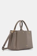 New Collection MICHAEL KORS FLORA MEDIUM SIGNATURE LOGO AND LEATHER SATCHEL