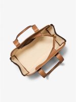 New Collection MICHAEL KORS ROMEE LARGE SIGNATURE LOGO AND LEATHER TOTE BAG