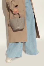 New collection MICHAEL KORS FLORA MEDIUM SIGNATURE LOGO AND PEBBLED LEATHER CROSSBODY BAG