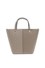 New collection MICHAEL KORS FLORA MEDIUM SIGNATURE LOGO AND PEBBLED LEATHER CROSSBODY BAG