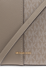 New collection MICHAEL KORS FLORA MEDIUM SIGNATURE LOGO AND PEBBLED LEATHER CROSSBODY BAG