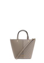 New collection MICHAEL KORS FLORA MEDIUM SIGNATURE LOGO AND PEBBLED LEATHER CROSSBODY BAG