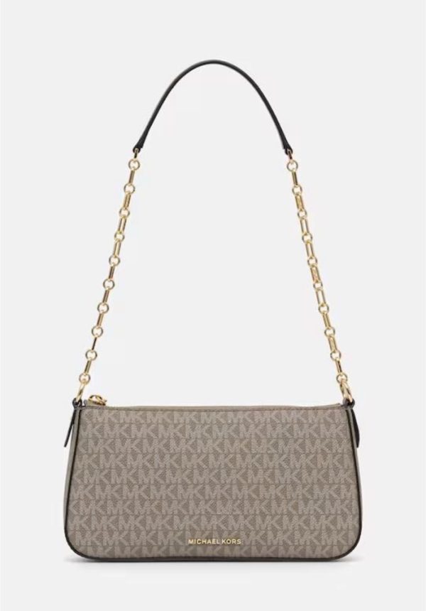 New collection MICHAEL KORS EMPIRE MEDIUM SIGNATURE LOGO CHAIN LINK POCHETTE