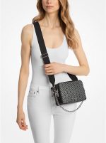 New collection MICHAEL KORS BRYANT MEDIUM MK2000 LOGO JACQUARD CAMERA CROSSBODY BAG