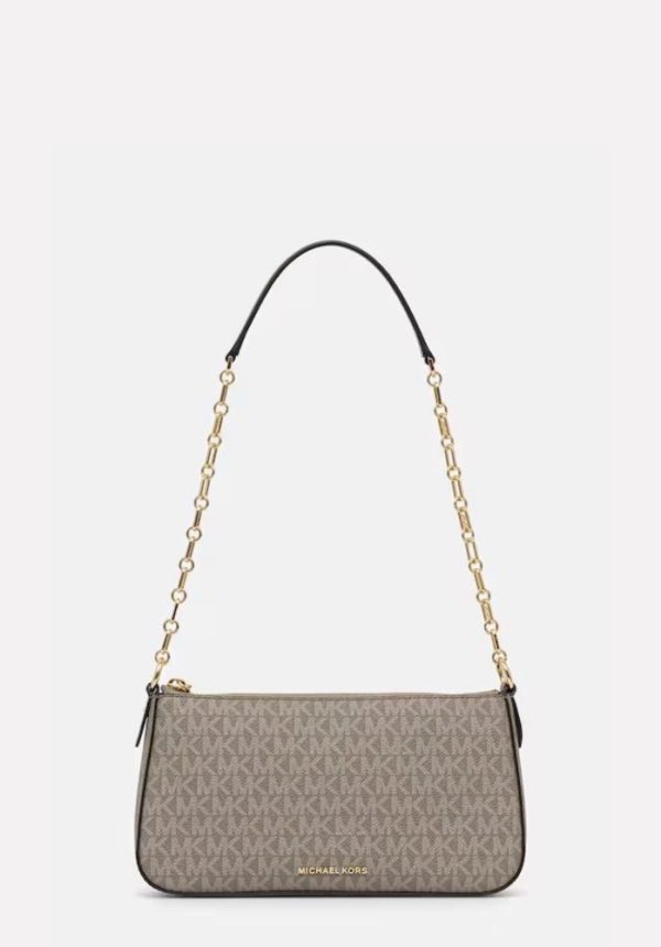 New collection MICHAEL KORS EMPIRE MEDIUM SIGNATURE LOGO CHAIN LINK POCHETTE
