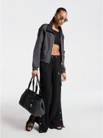 New collection MICHAEL KORS STRETCH CRÊPE WIDE LEG CARGO PANTS