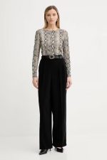 New collection MICHAEL KORS SNAKE CREWNECK LONG SLEEVE TOP